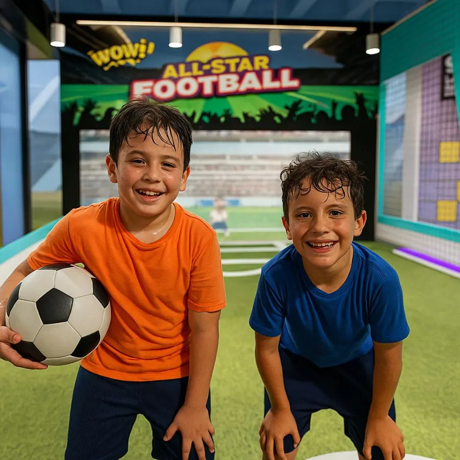 Um jogo de futebol em conjunto no parque